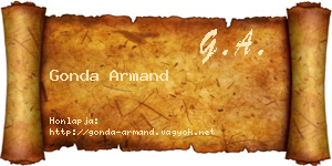 Gonda Armand névjegykártya